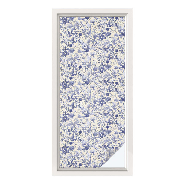 Dekoračná fólia na sklo vitráž Kvetinová symetria