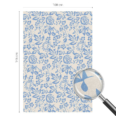 Samolepiaca vitráž na okno a dvere Kvety listy