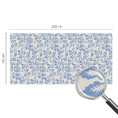 Samolepiaca vitráž na okno a dvere Kvety listy