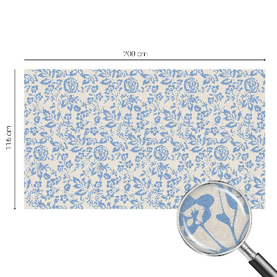 Samolepiaca vitráž na okno a dvere Kvety listy