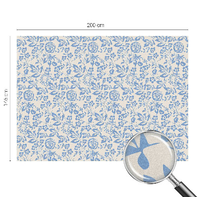 Samolepiaca vitráž na okno a dvere Kvety listy