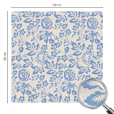 Samolepiaca vitráž na okno a dvere Kvety listy