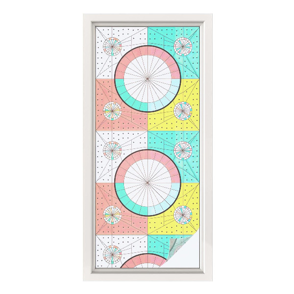 Samolepiaca fólia na sklo Geometrické kruhy