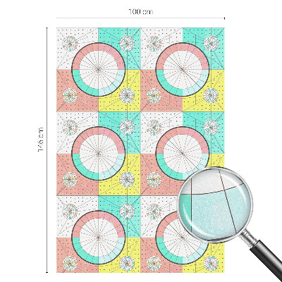Samolepiaca fólia na sklo Geometrické kruhy