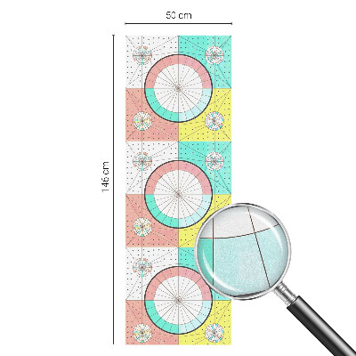 Samolepiaca fólia na sklo Geometrické kruhy