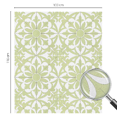 Samolepiaca vitráž na okno a dvere Zelená ozdoba