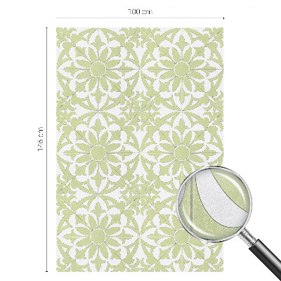 Samolepiaca vitráž na okno a dvere Zelená ozdoba