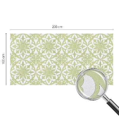 Samolepiaca vitráž na okno a dvere Zelená ozdoba