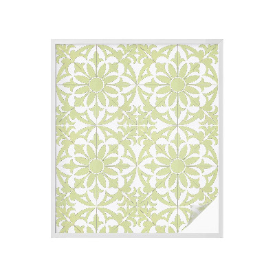 Samolepiaca vitráž na okno a dvere Zelená ozdoba