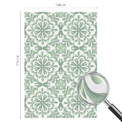 Samolepiaca vitráž na okno a dvere Zelené listy