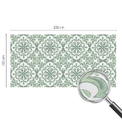 Samolepiaca vitráž na okno a dvere Zelené listy