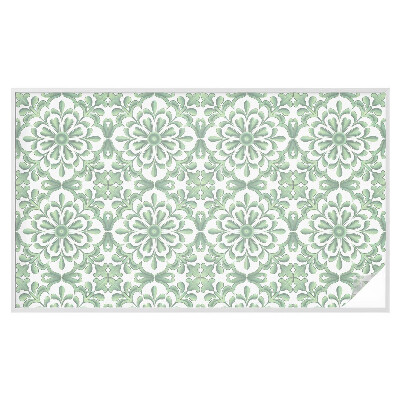 Samolepiaca vitráž na okno a dvere Zelené listy