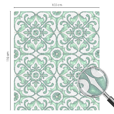 Privátna fólia na okno vitrážová Zelená symetria