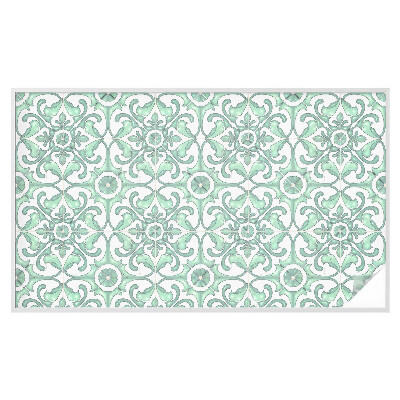 Privátna fólia na okno vitrážová Zelená symetria