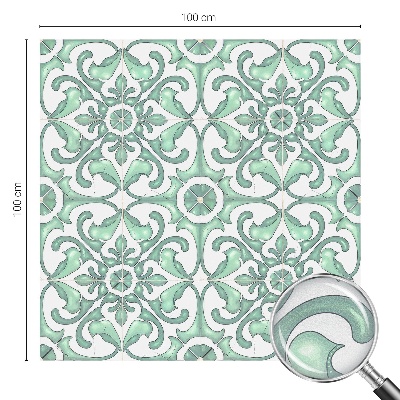 Privátna fólia na okno vitrážová Zelená symetria