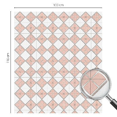 Privátna fólia na okno vitrážová Geometrické kosoštvorce