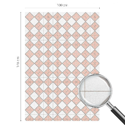 Privátna fólia na okno vitrážová Geometrické kosoštvorce