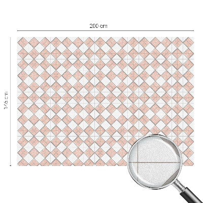 Privátna fólia na okno vitrážová Geometrické kosoštvorce