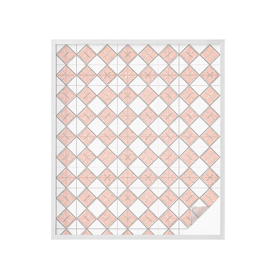 Privátna fólia na okno vitrážová Geometrické kosoštvorce