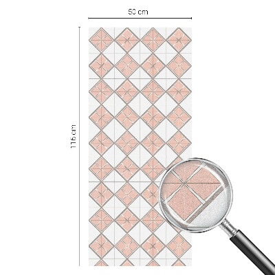 Privátna fólia na okno vitrážová Geometrické kosoštvorce