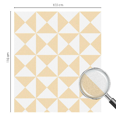 Samolepiaca vitráž na okno a dvere Geometrické trojuholníky