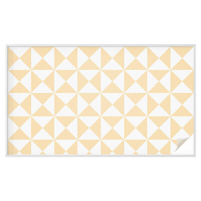 Samolepiaca vitráž na okno a dvere Geometrické trojuholníky