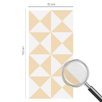 Samolepiaca vitráž na okno a dvere Geometrické trojuholníky