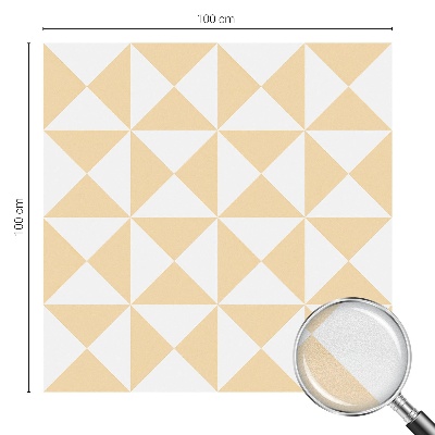 Samolepiaca vitráž na okno a dvere Geometrické trojuholníky