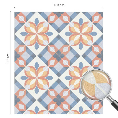 Samolepiaca vitráž na okno a dvere Farebná symetria