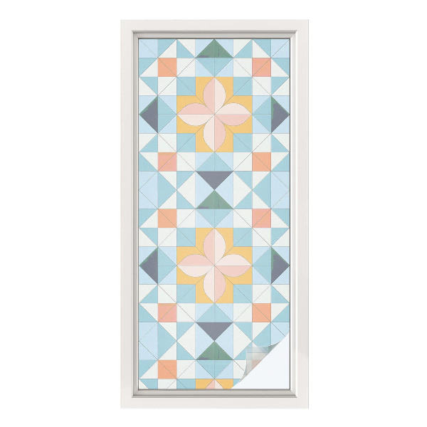 Samolepiaca fólia na sklo Farebná geometria