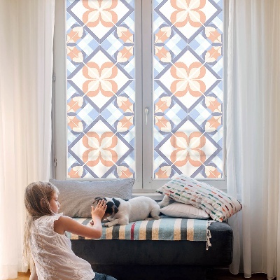 Fólia na okno na ochranu súkromia Kvetinový vzor