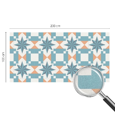 Samolepiaca vitráž na okno a dvere Modré hviezdy