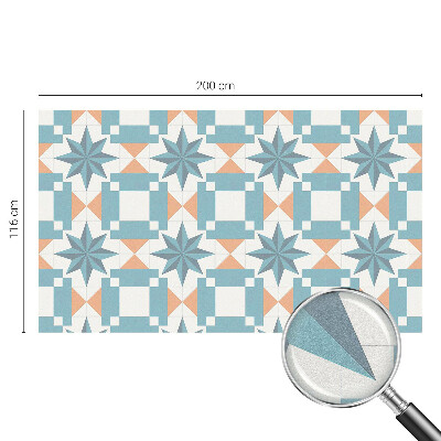 Samolepiaca vitráž na okno a dvere Modré hviezdy