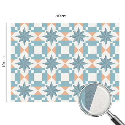 Samolepiaca vitráž na okno a dvere Modré hviezdy