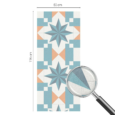 Samolepiaca vitráž na okno a dvere Modré hviezdy