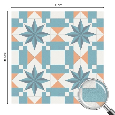 Samolepiaca vitráž na okno a dvere Modré hviezdy