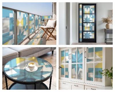 Samolepiaca fólia na sklo Modré hviezdy