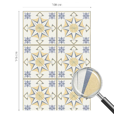 Samolepiaca vitráž na okno a dvere Geometrické hviezdy