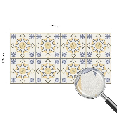 Samolepiaca vitráž na okno a dvere Geometrické hviezdy