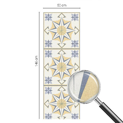 Samolepiaca vitráž na okno a dvere Geometrické hviezdy