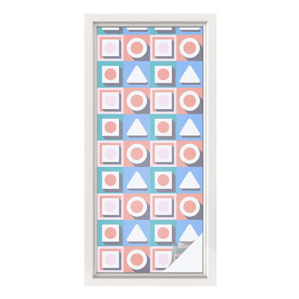 Privátna fólia na okno vitrážová Geometrické vzory