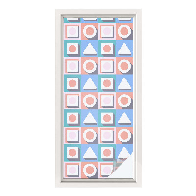 Privátna fólia na okno vitrážová Geometrické vzory