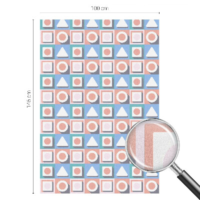 Privátna fólia na okno vitrážová Geometrické vzory