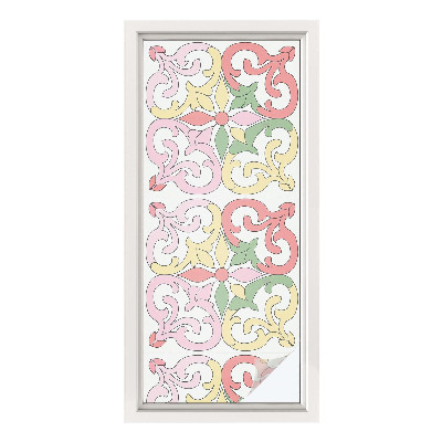 Samolepiaca fólia na sklo Kvetinové ornamenty