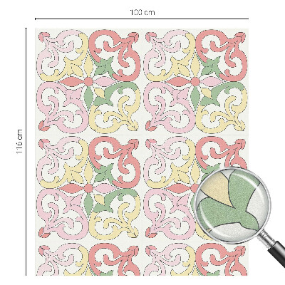 Samolepiaca fólia na sklo Kvetinové ornamenty