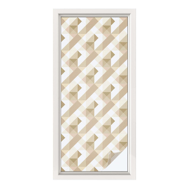 Fólia na okno na ochranu súkromia Trojuholníkové vzory