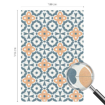 Samolepiaca vitráž na okno a dvere Mozaikové kvety