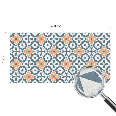 Samolepiaca vitráž na okno a dvere Mozaikové kvety