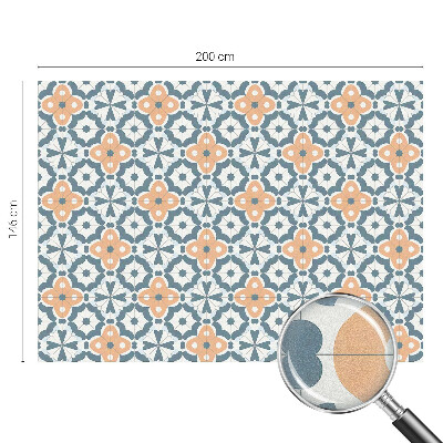 Samolepiaca vitráž na okno a dvere Mozaikové kvety