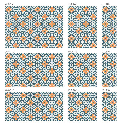 Samolepiaca vitráž na okno a dvere Mozaikové kvety